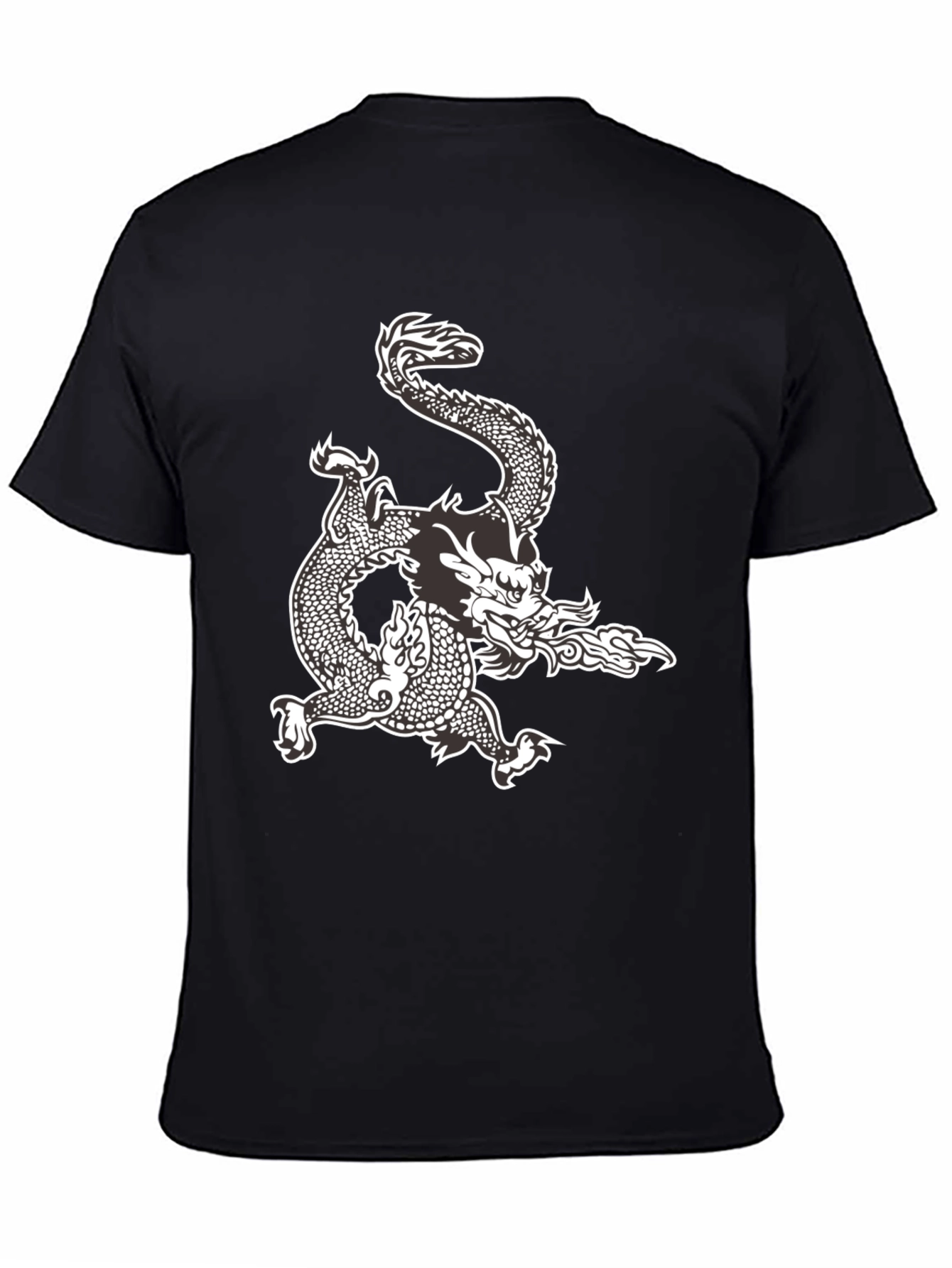 Dragon Graphic Tee - Black Cotton Comfort
