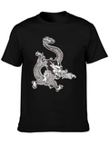 Dragon Graphic Tee - Black Cotton Comfort