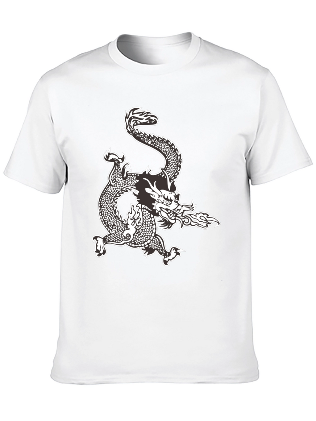 Dragon Graphic Tee - Black Cotton Comfort