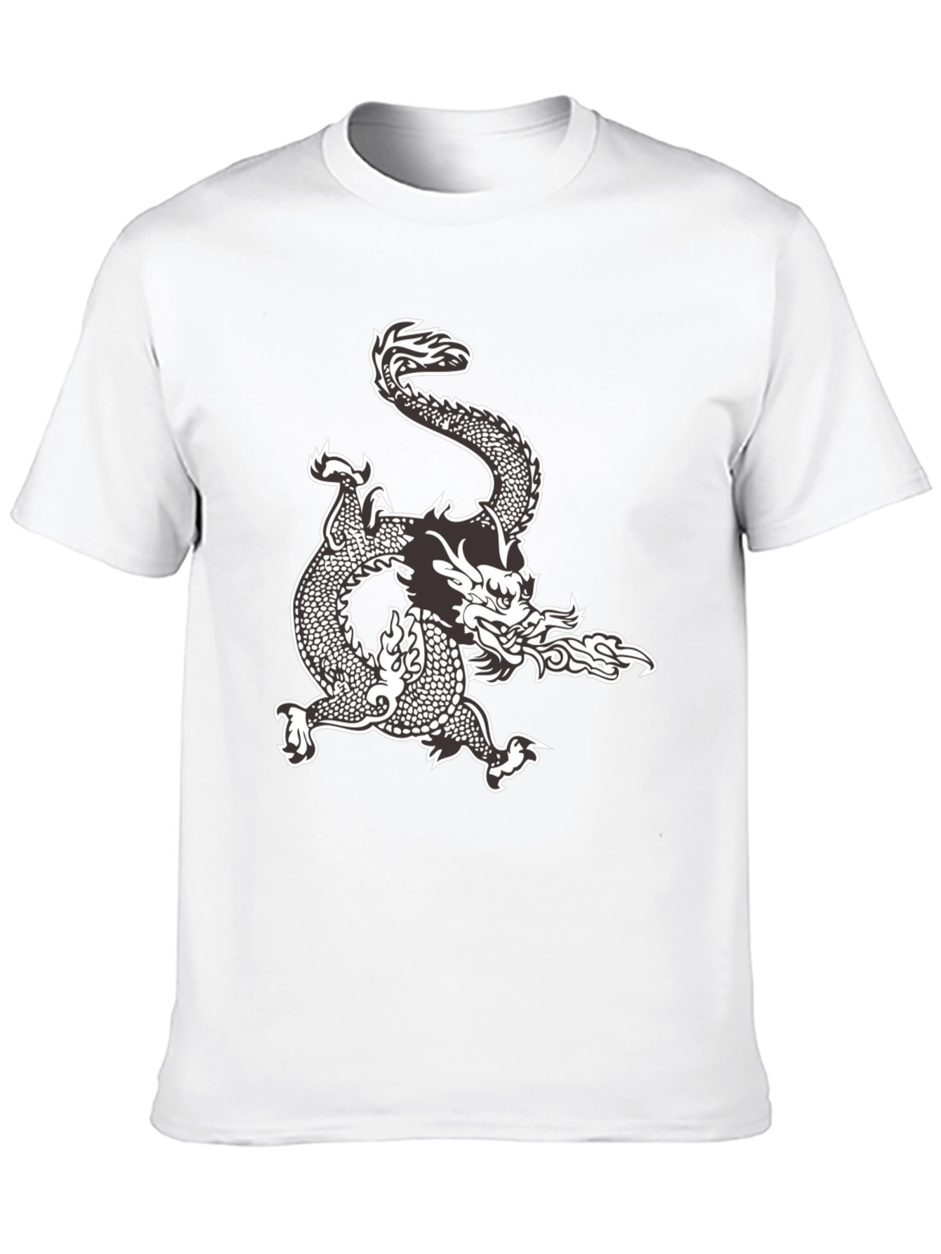 Dragon Graphic Tee - Black Cotton Comfort