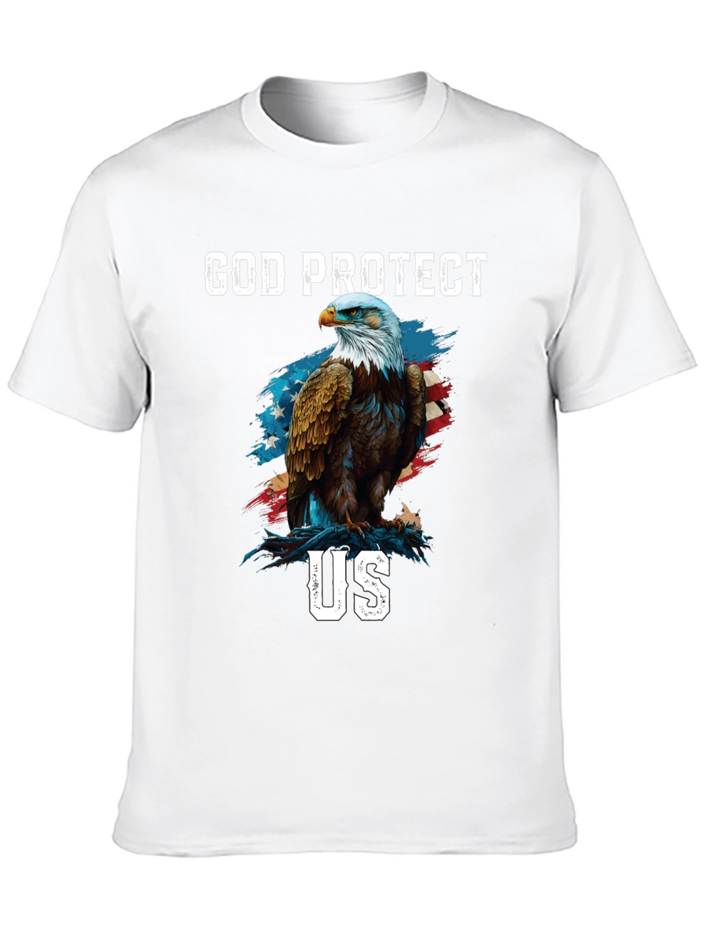 God Protect Us Eagle Graphic T-Shirt