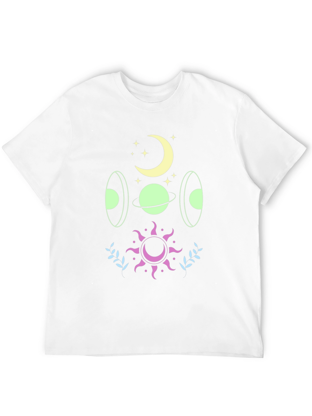 Celestial Graphic Print Black T-Shirt