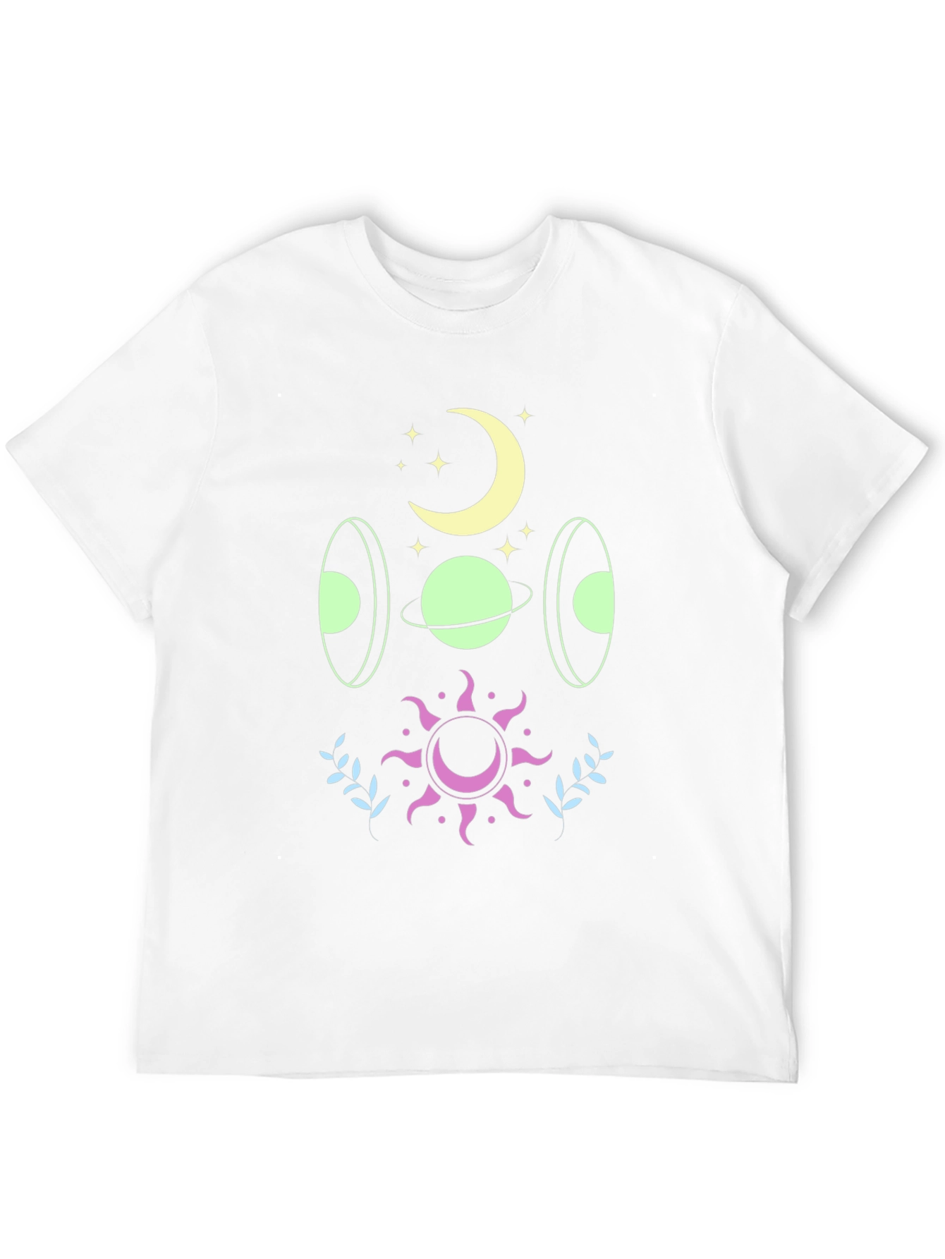 Celestial Graphic Print Black T-Shirt