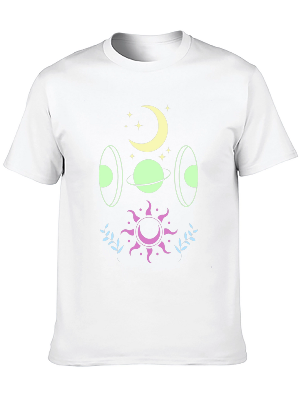 Celestial Graphic Print Black T-Shirt