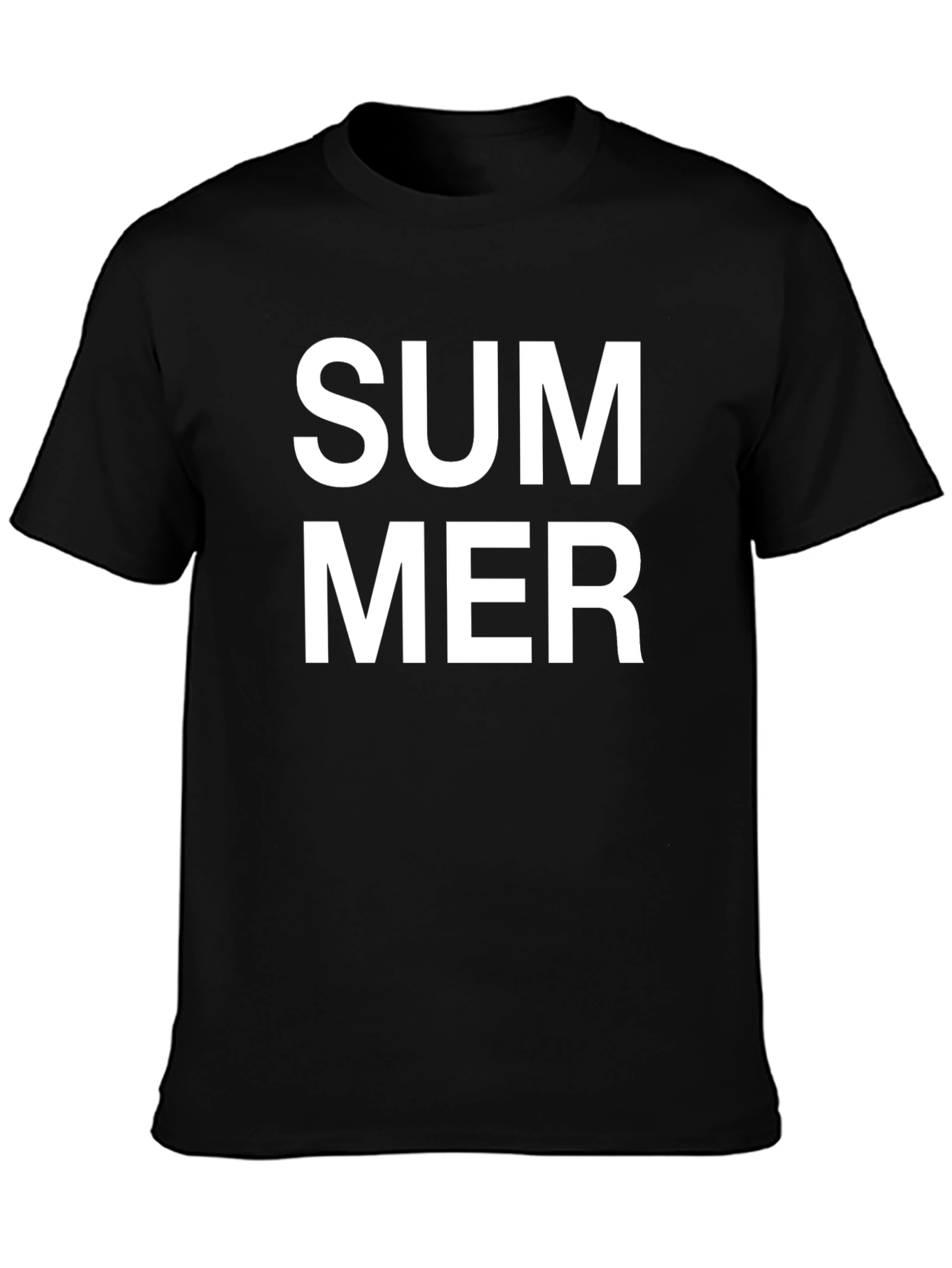 Summer Print T-Shirt - Classic Black Tee