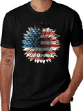 American Flag Sunflower Graphic Tee