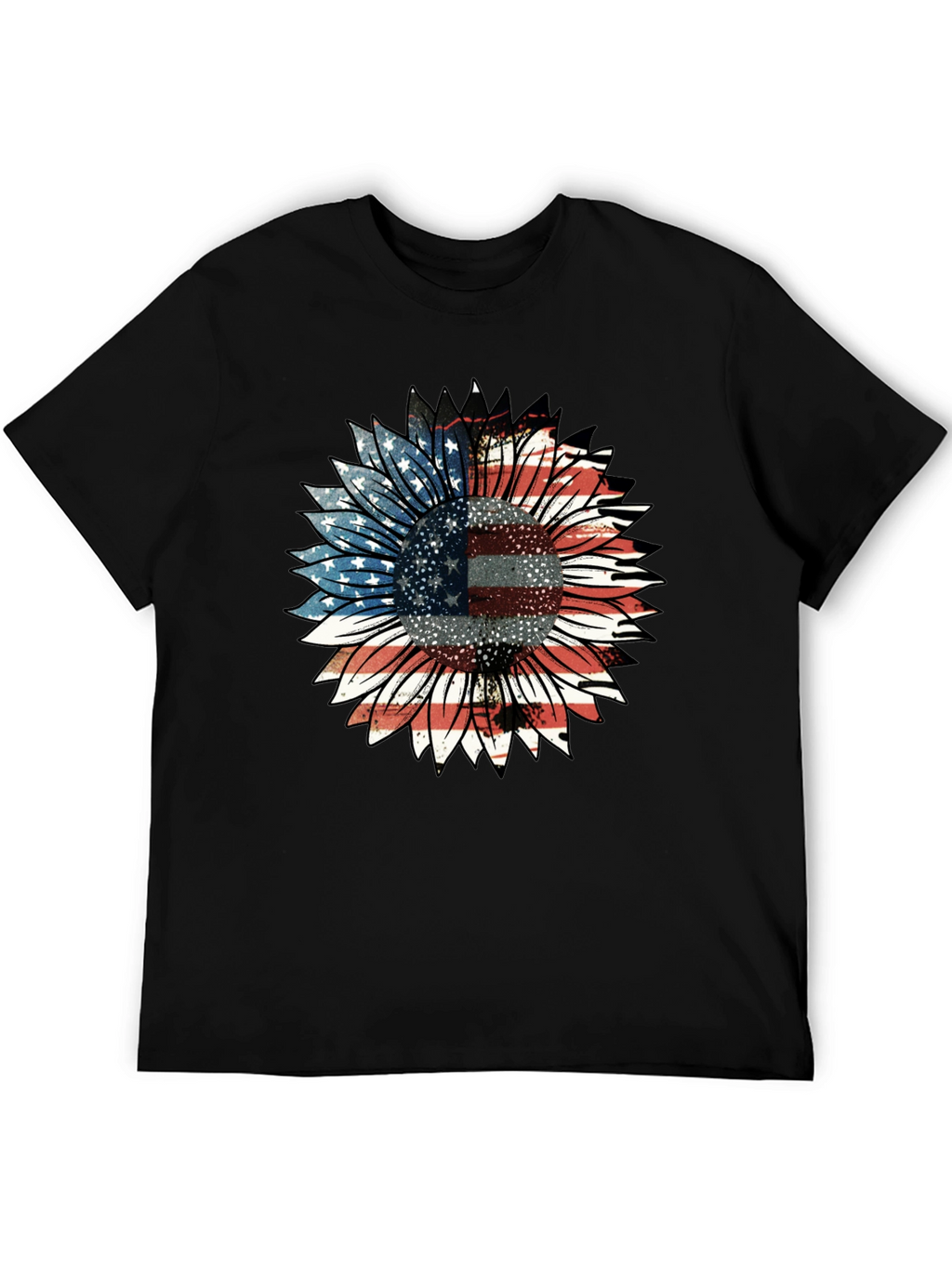 American Flag Sunflower Graphic Tee