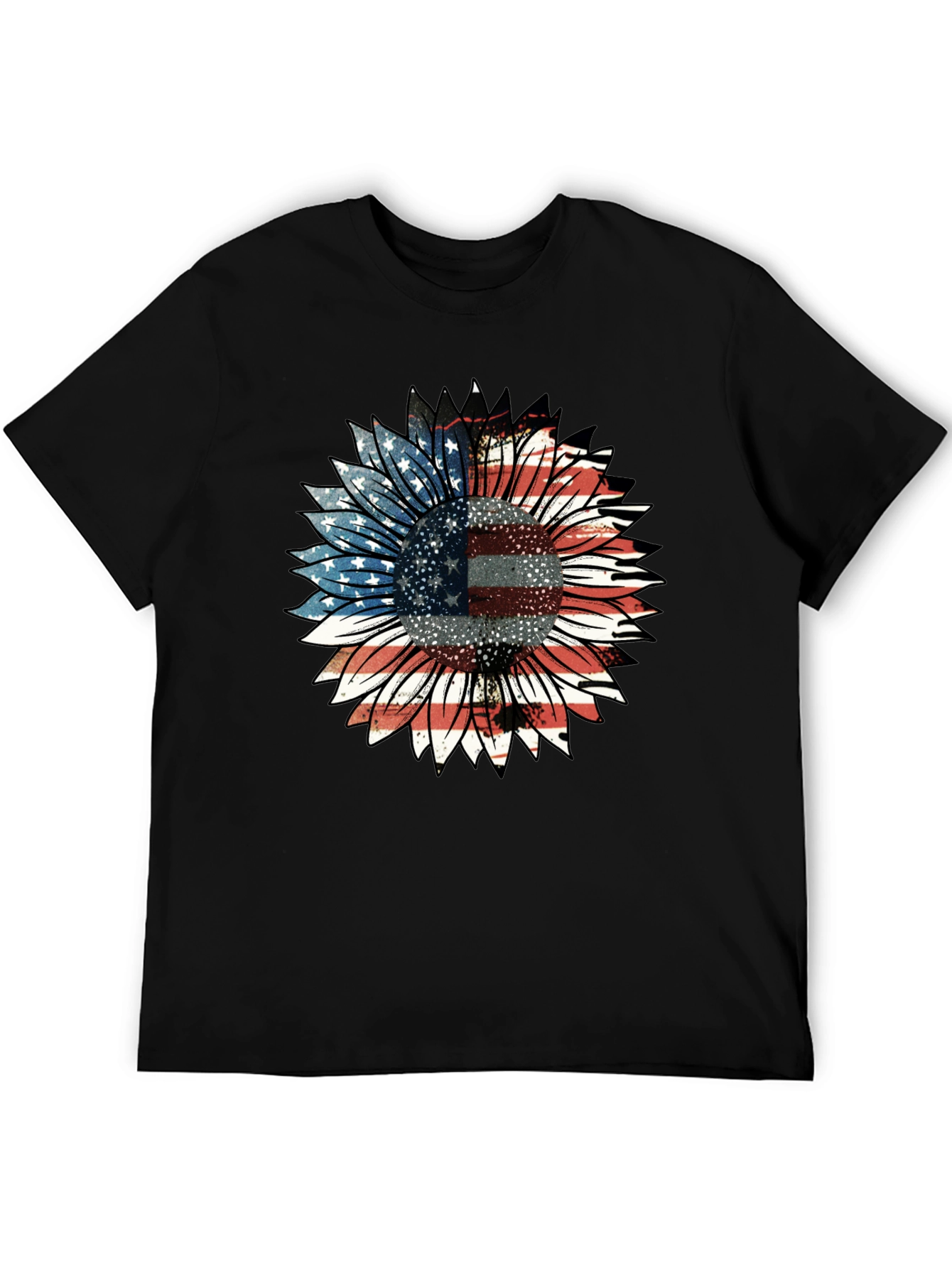American Flag Sunflower Graphic Tee