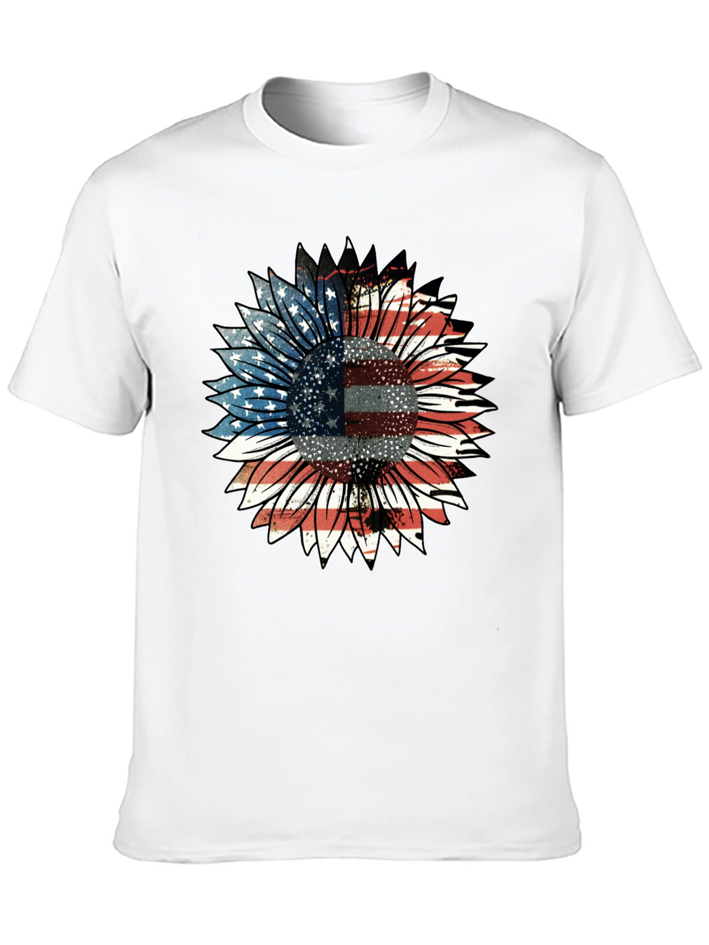 American Flag Sunflower Graphic Tee