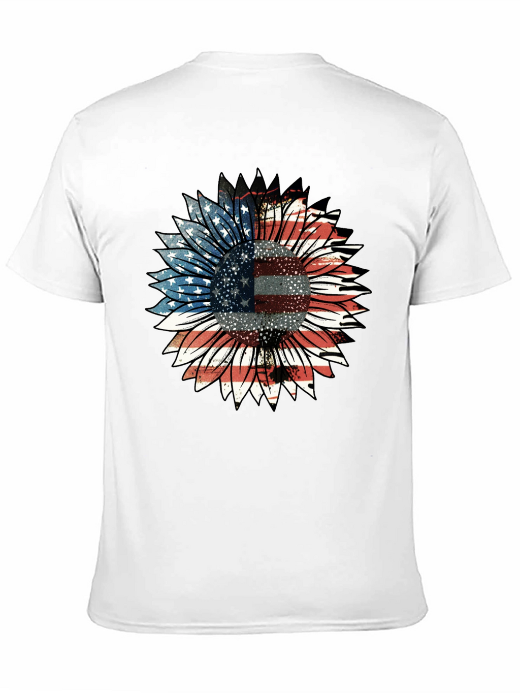 American Flag Sunflower Graphic Tee
