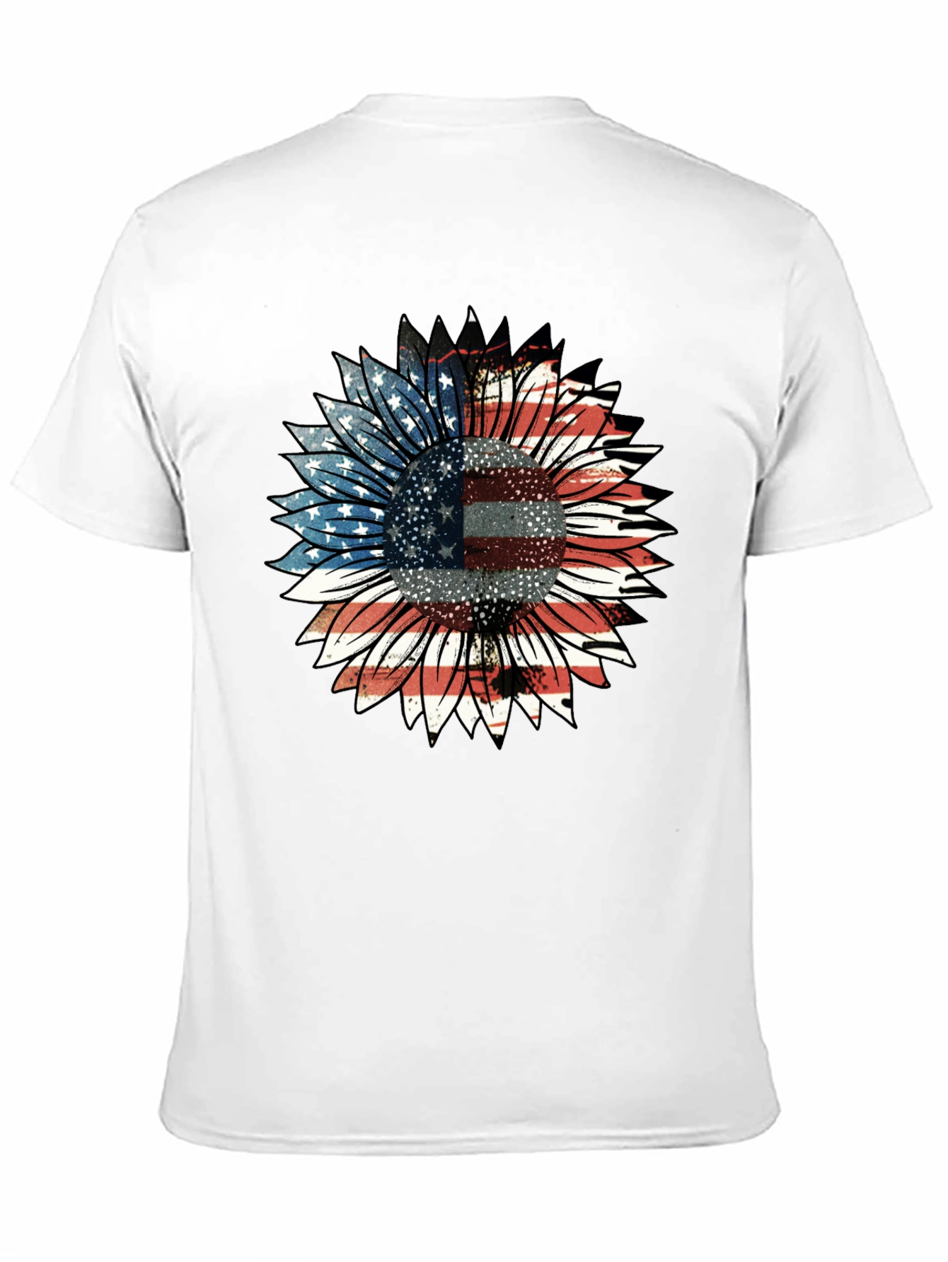 American Flag Sunflower Graphic Tee