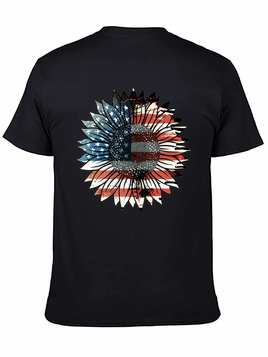 American Flag Sunflower Graphic Tee