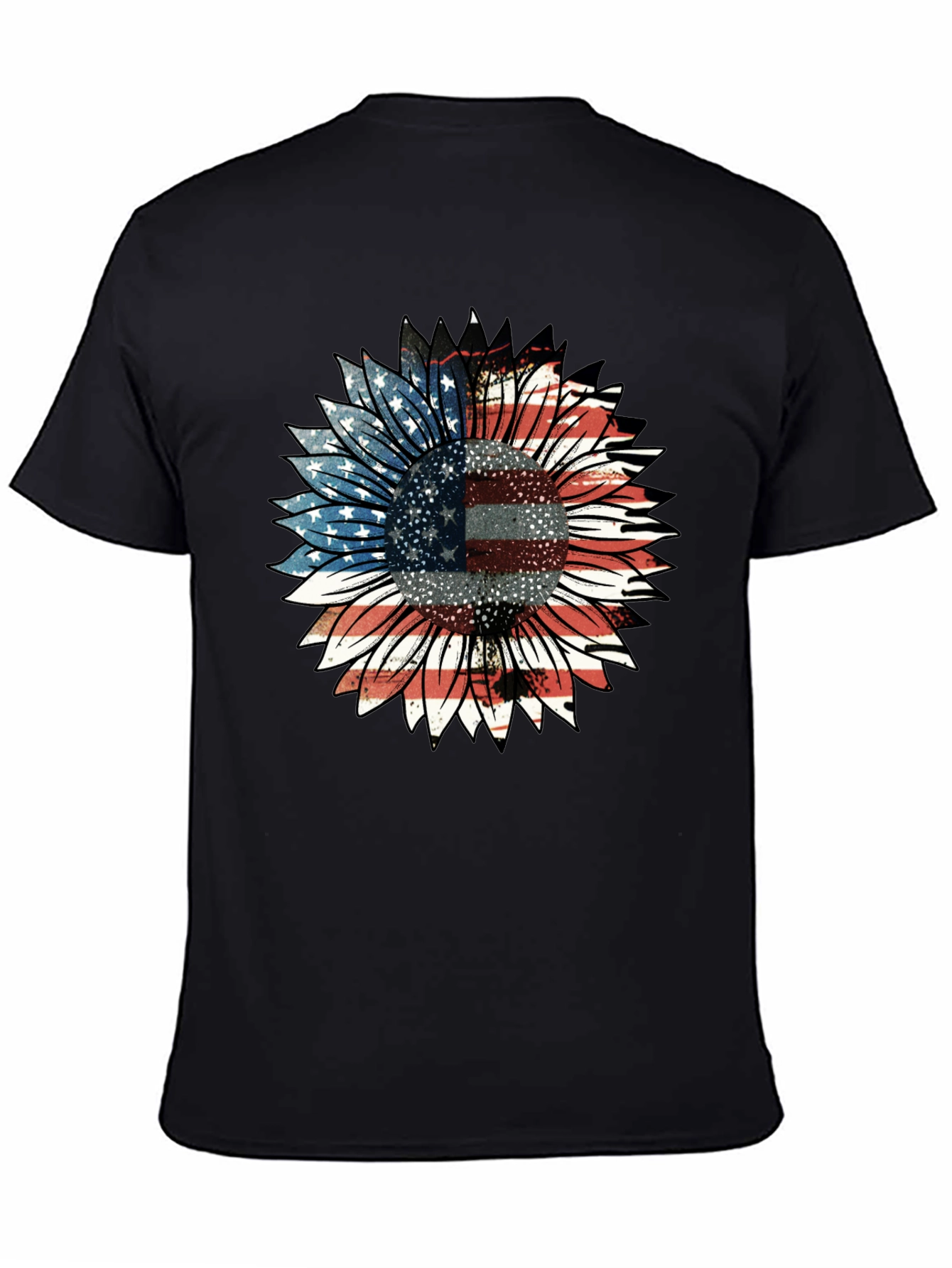 American Flag Sunflower Graphic Tee