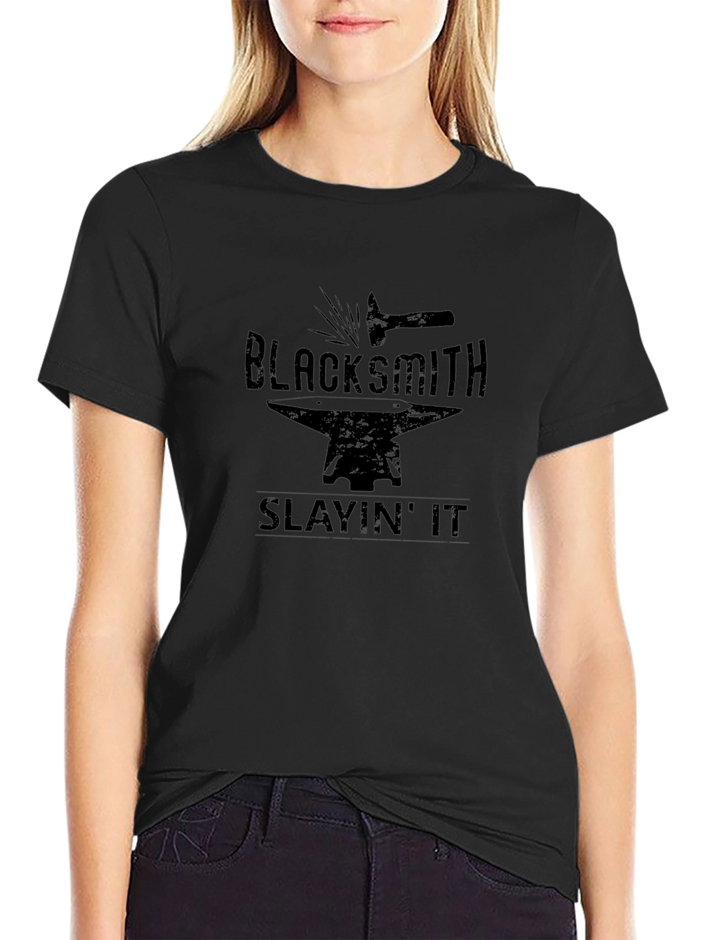 Blacksmith Slayin It T-Shirt - Black Graphic Tee