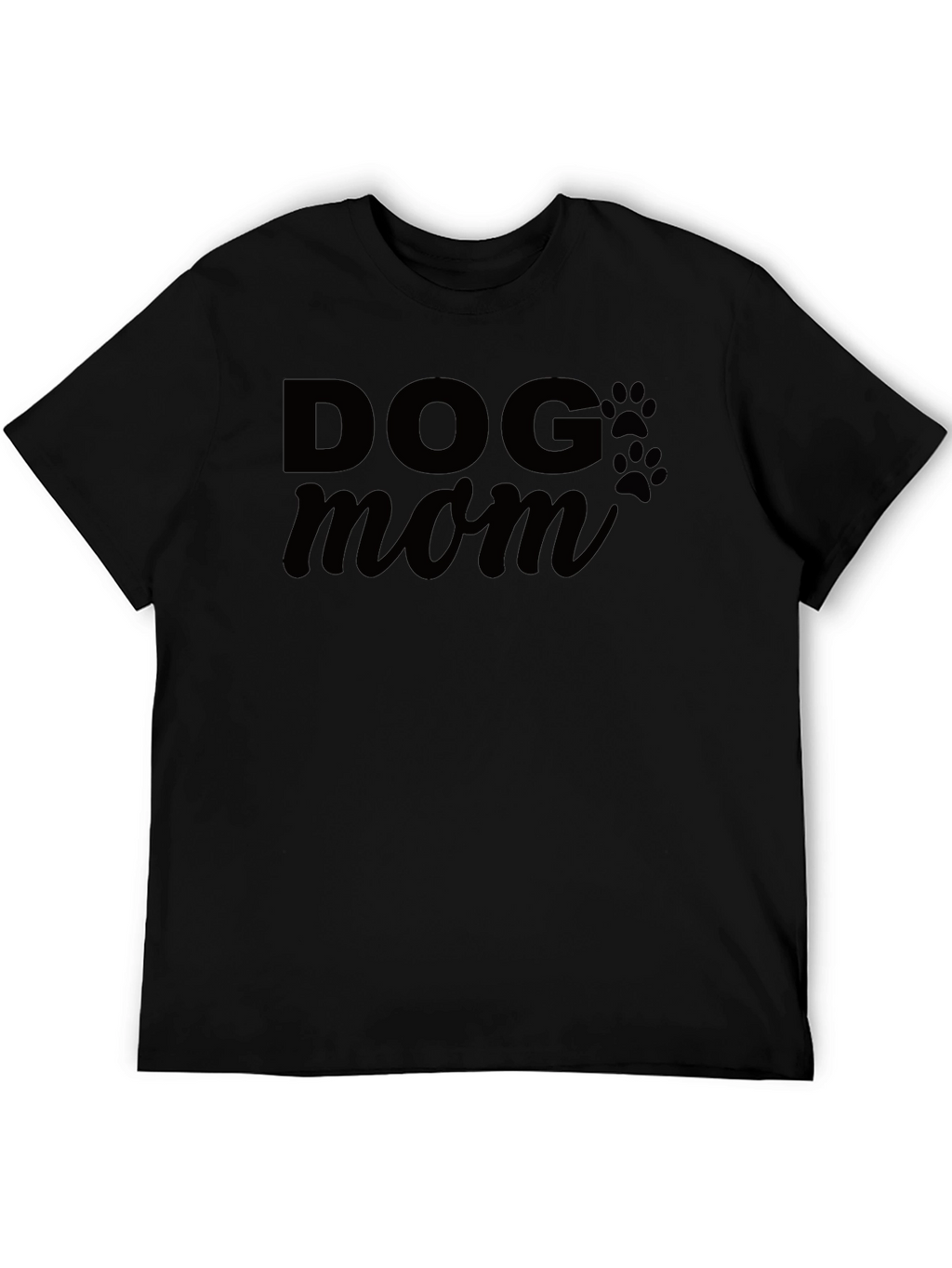 Dog Mom Graphic Tee - Black Casual T-Shirt