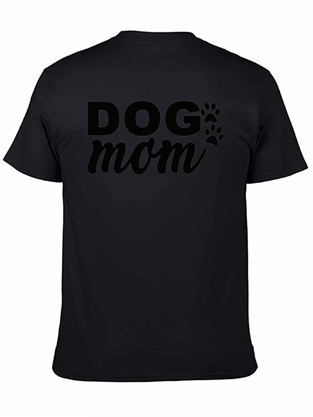 Dog Mom Graphic Tee - Black Casual T-Shirt