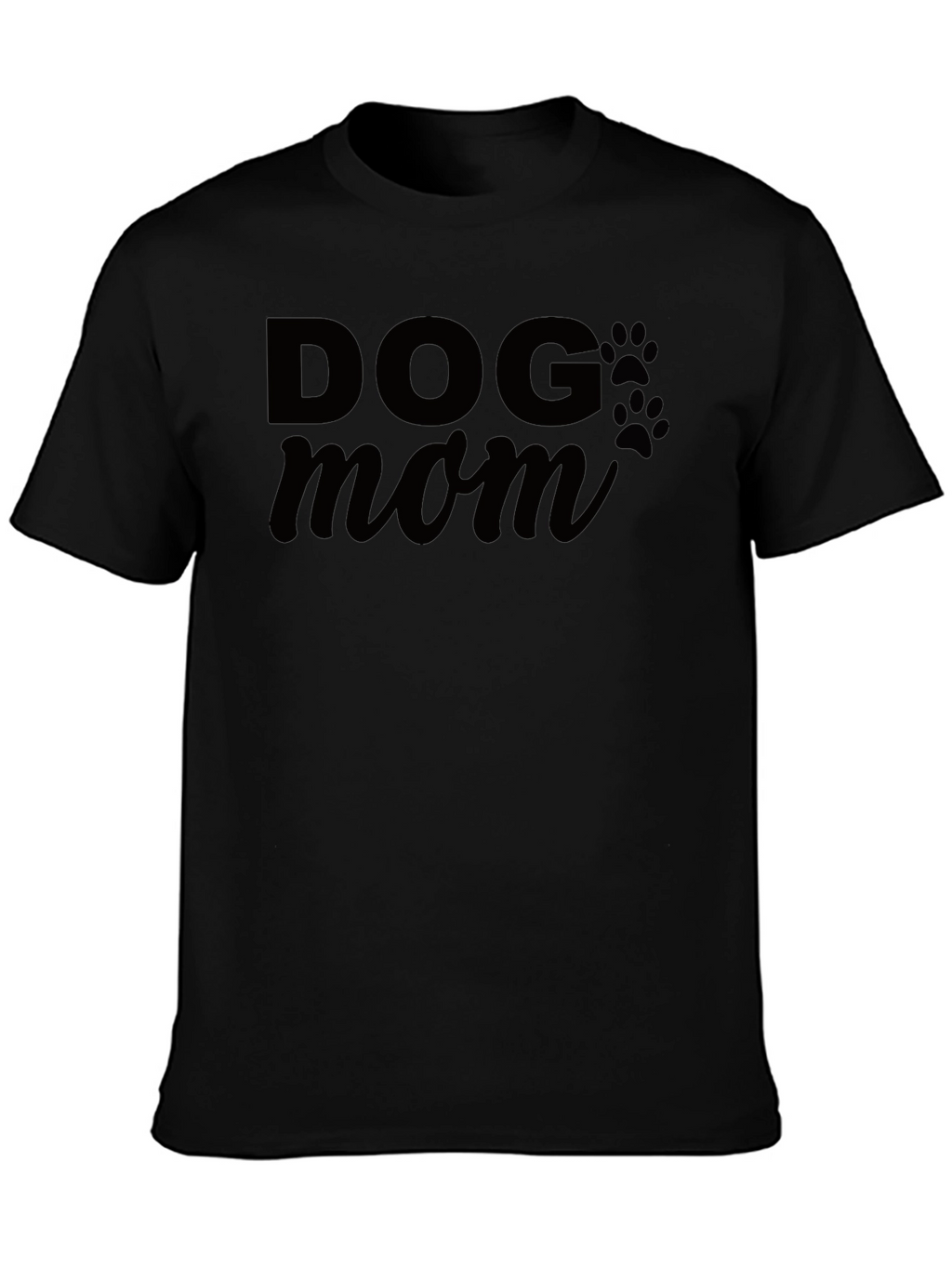 Dog Mom Graphic Tee - Black Casual T-Shirt