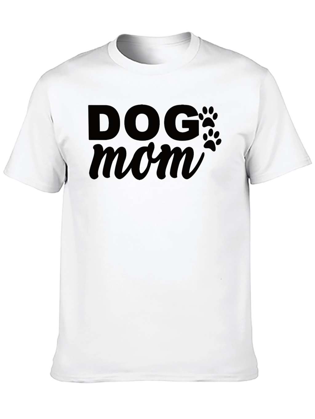 Dog Mom Graphic Tee - Black Casual T-Shirt