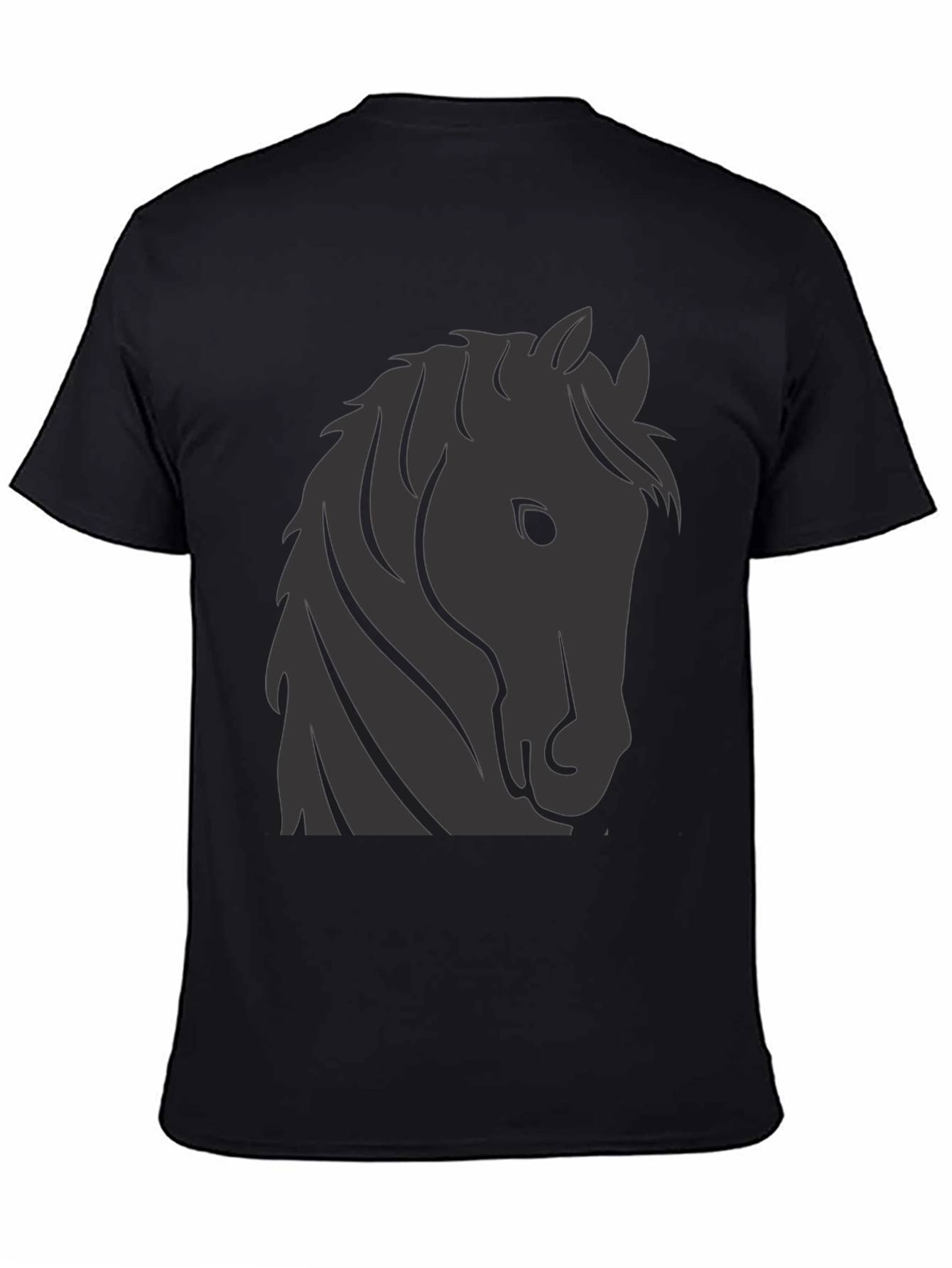 Horse Graphic Tee - Stylish Black T-Shirt