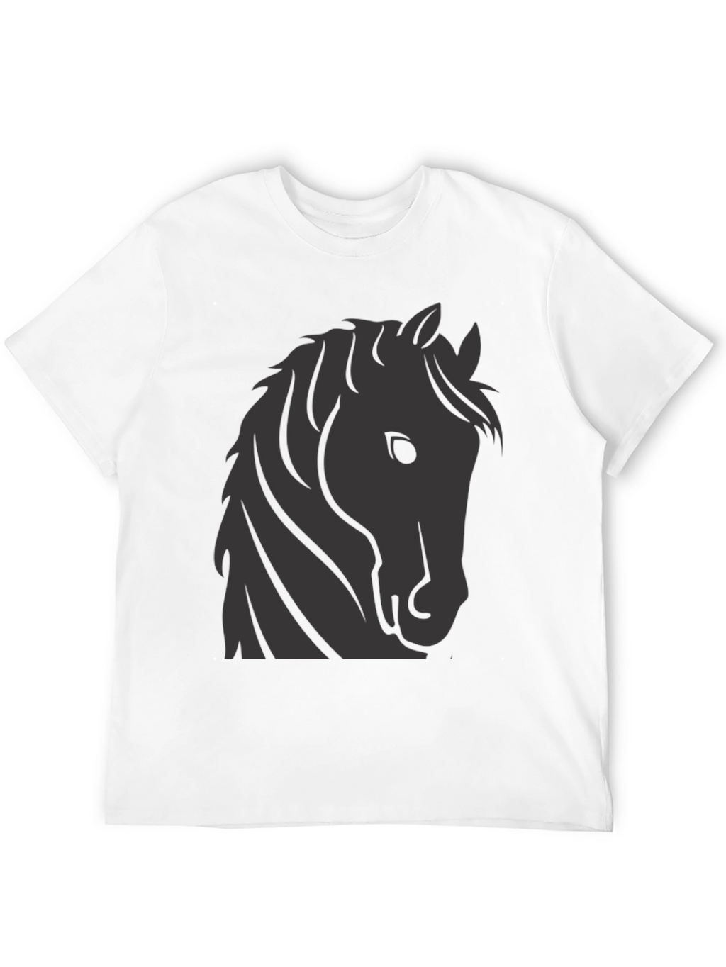 Horse Graphic Tee - Stylish Black T-Shirt
