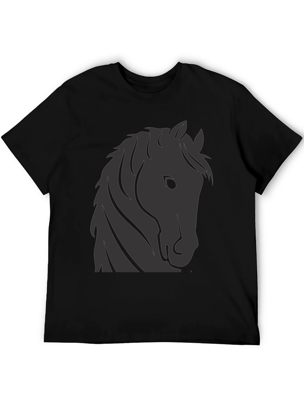 Horse Graphic Tee - Stylish Black T-Shirt