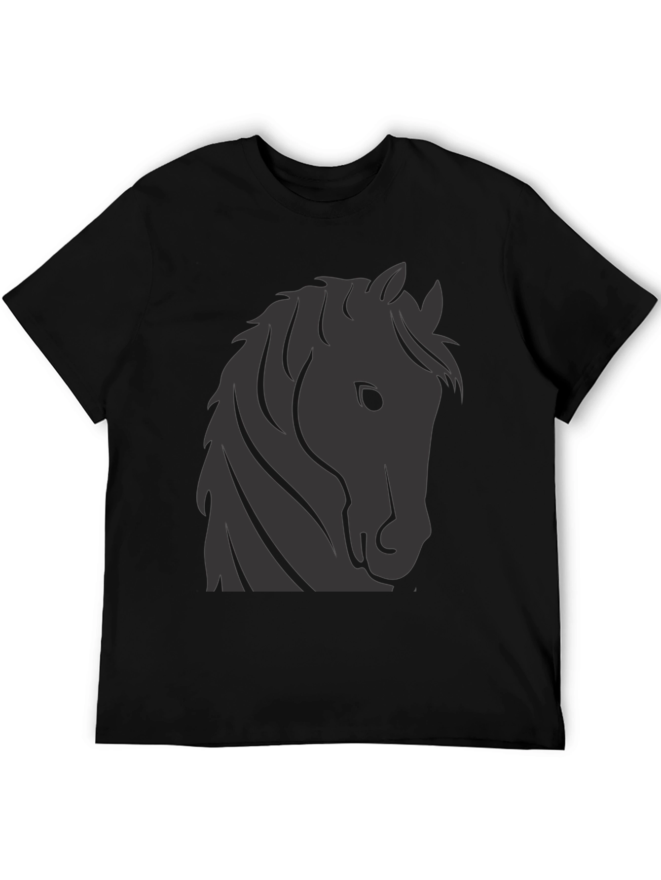 Horse Graphic Tee - Stylish Black T-Shirt