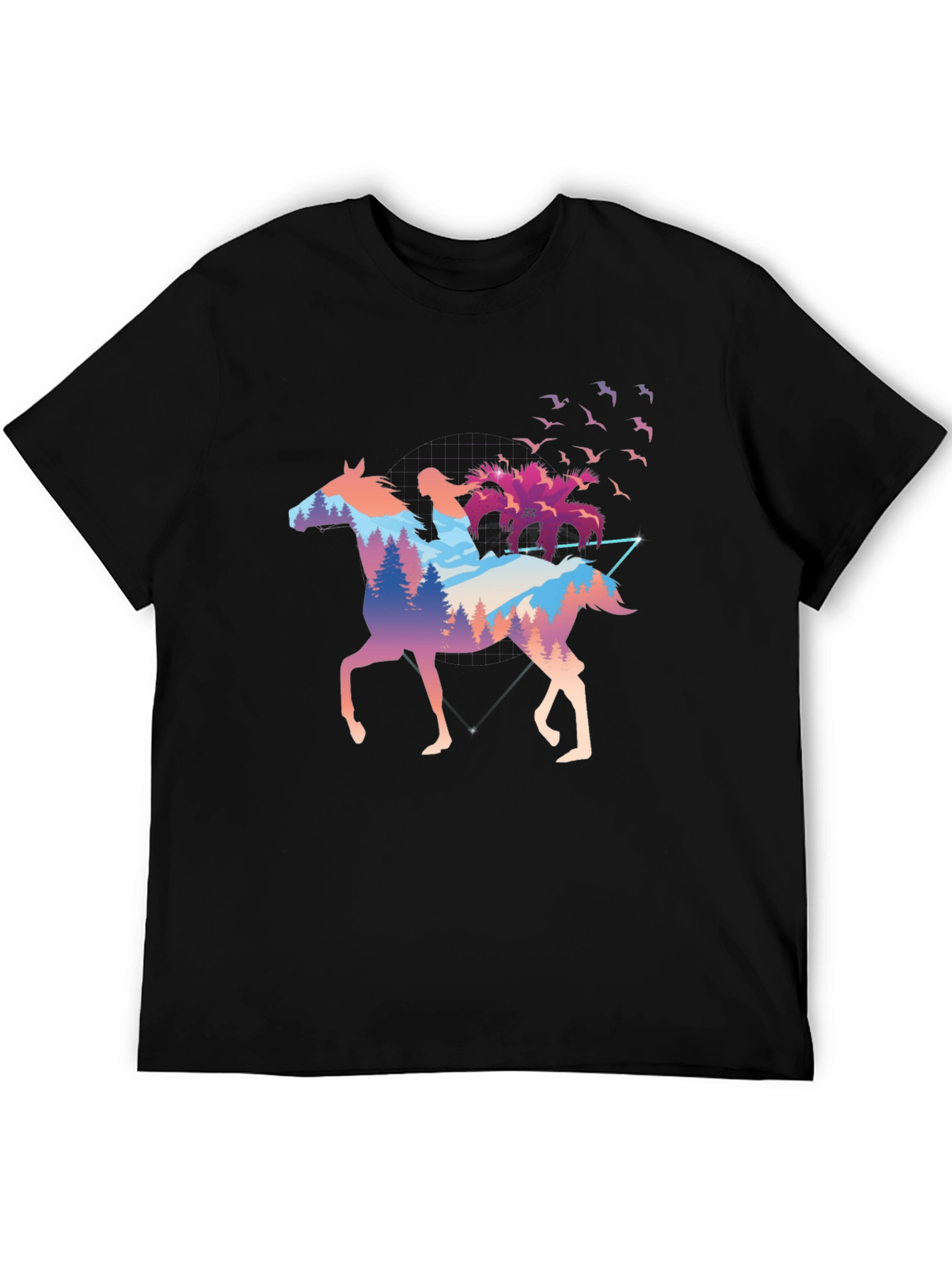 Horse Rider Forest Graphic T-Shirt