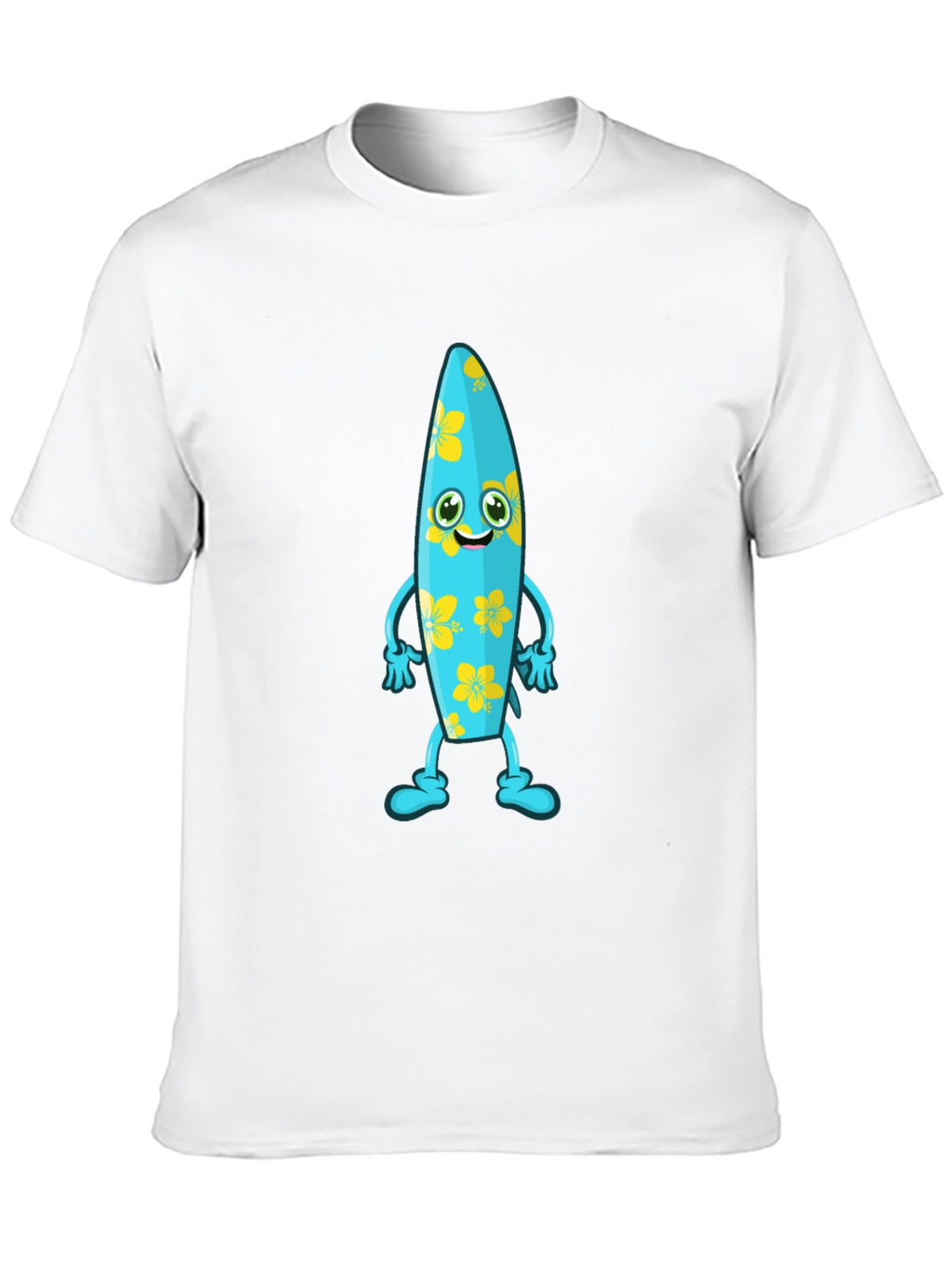 Fun Surfboard Character Graphic Tee