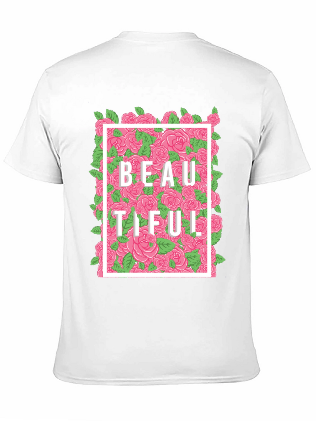 Beautiful Floral Graphic T-Shirt - Black