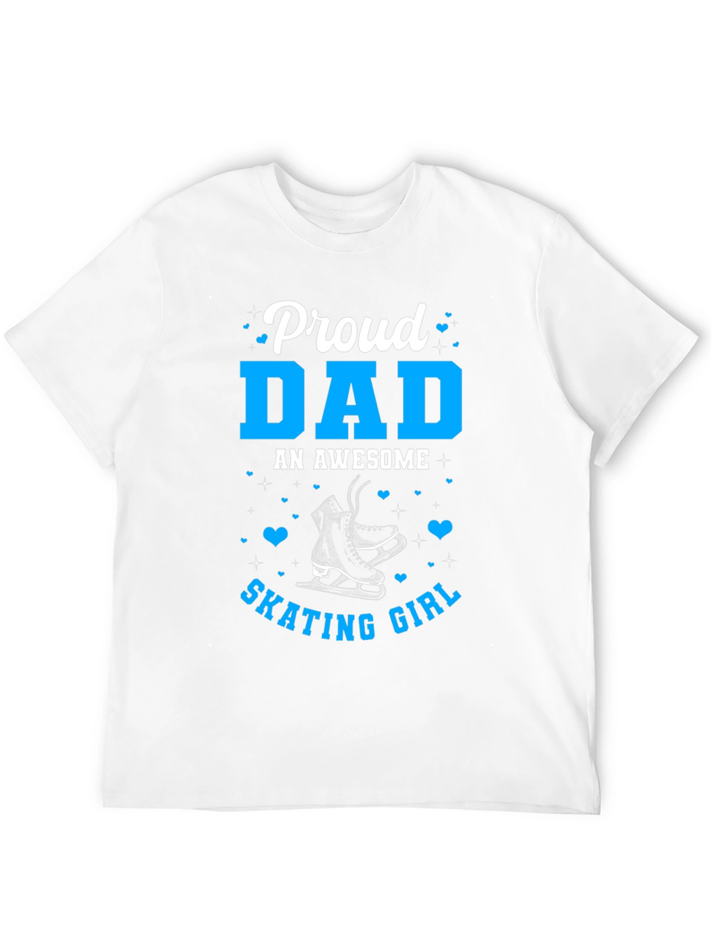 Proud Dad of Skating Girl Tee - Black