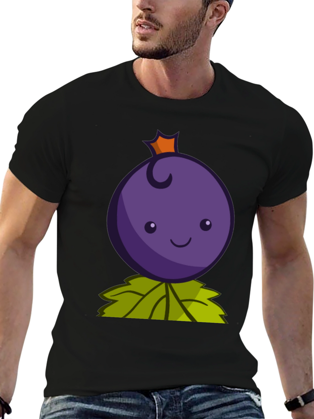 Cute Berry Cartoon Graphic T-Shirt