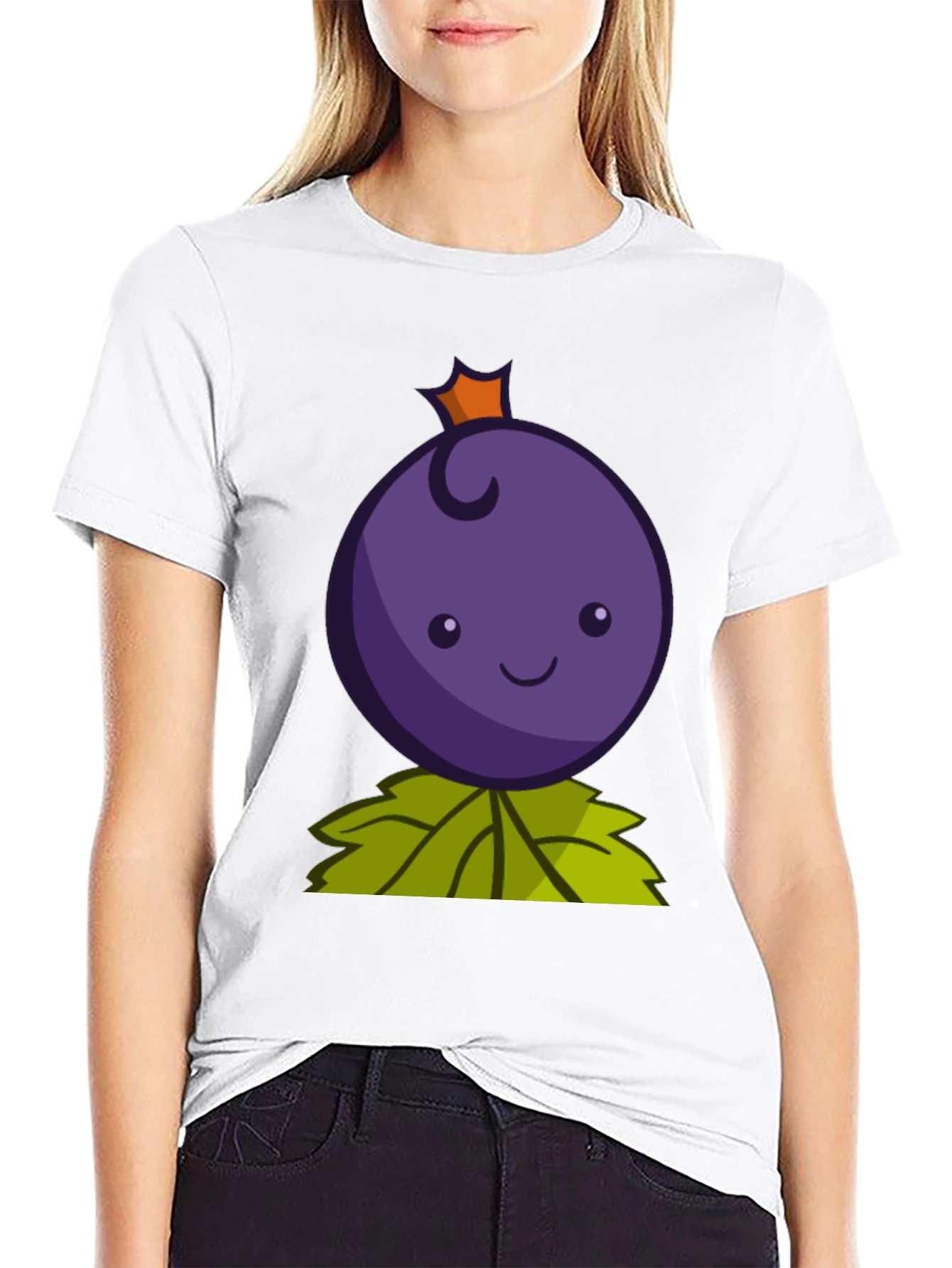 Cute Berry Cartoon Graphic T-Shirt