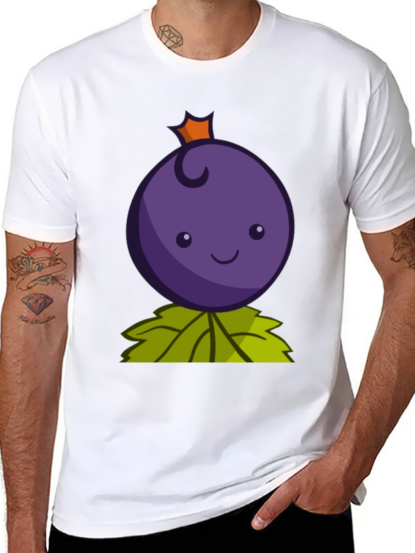 Cute Berry Cartoon Graphic T-Shirt