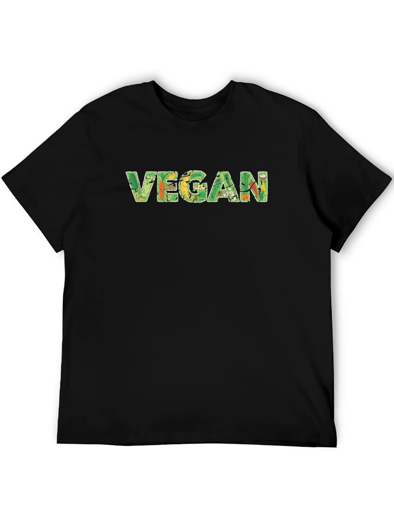 Vegan Graphic Tee - Black Cotton T-Shirt
