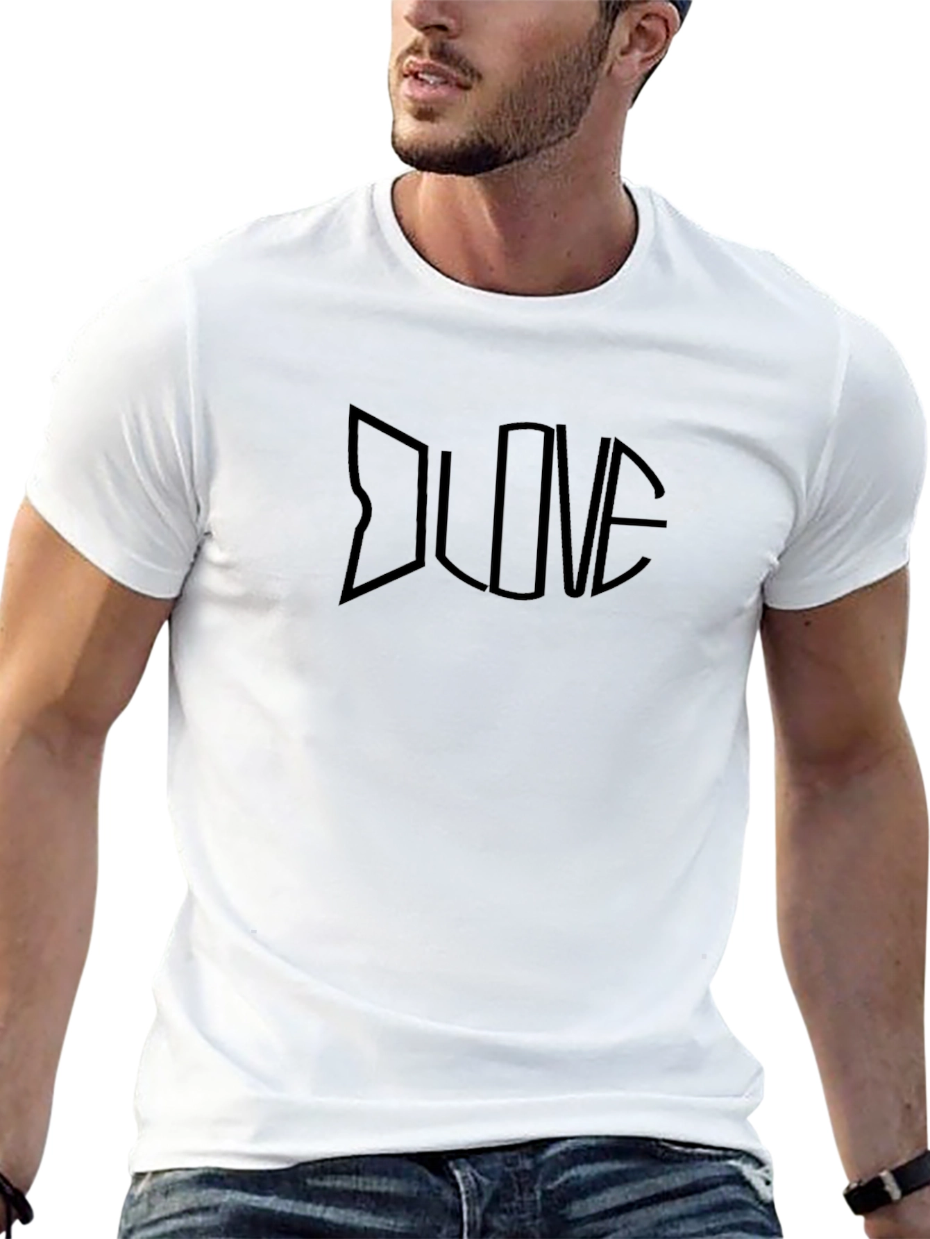 Black LOVE Graphic Tee - Minimalist Design