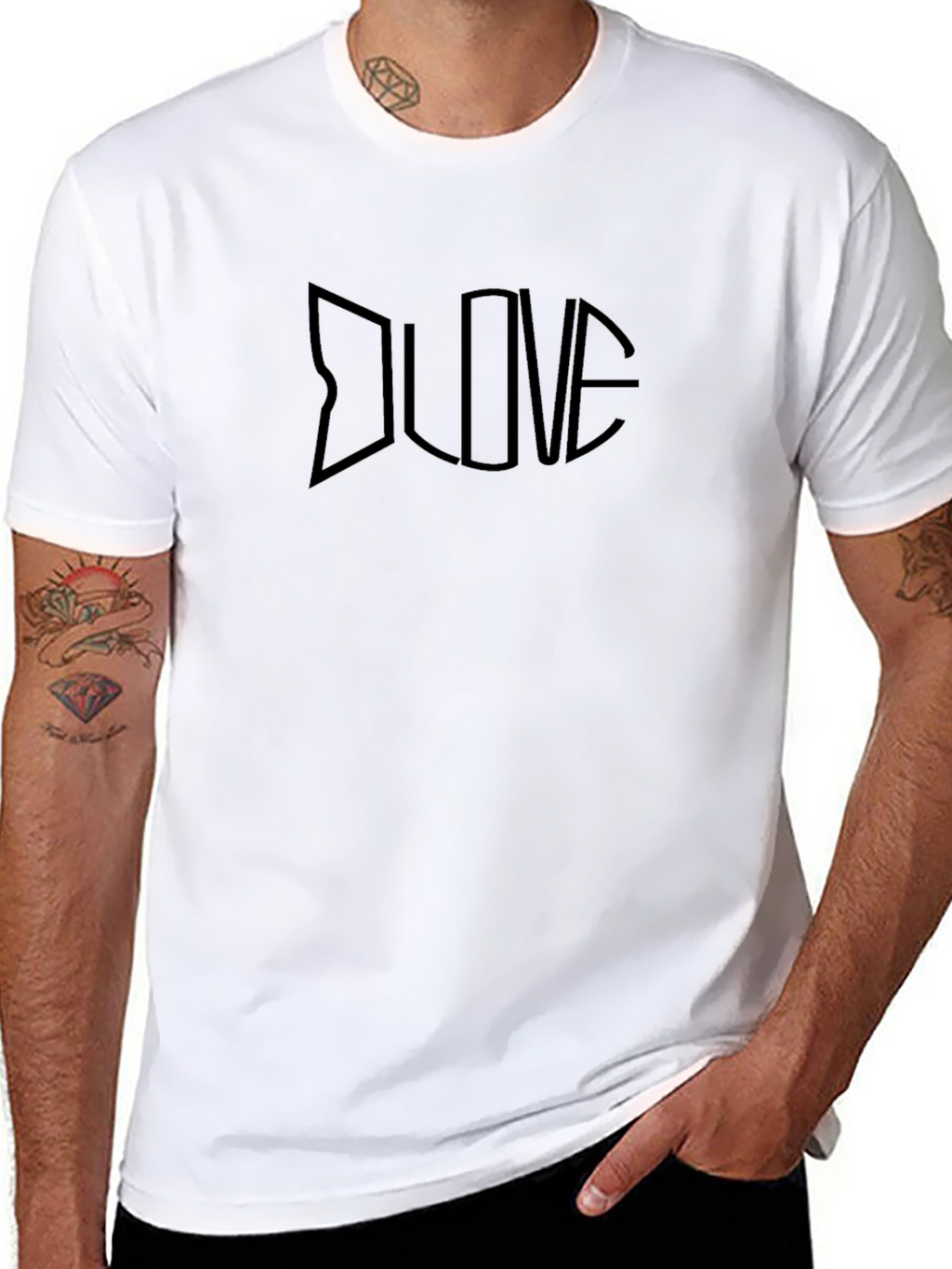 Black LOVE Graphic Tee - Minimalist Design