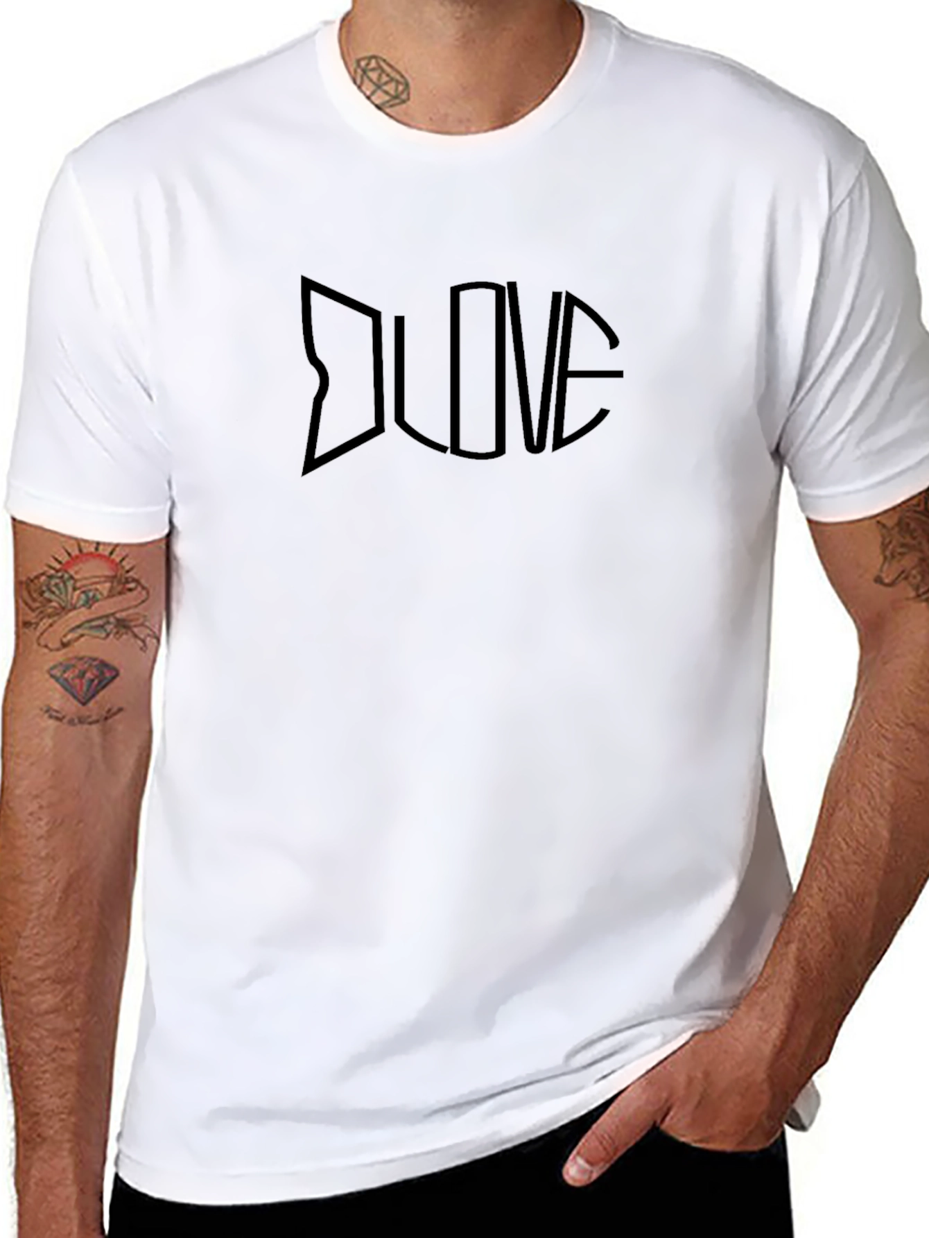 Black LOVE Graphic Tee - Minimalist Design
