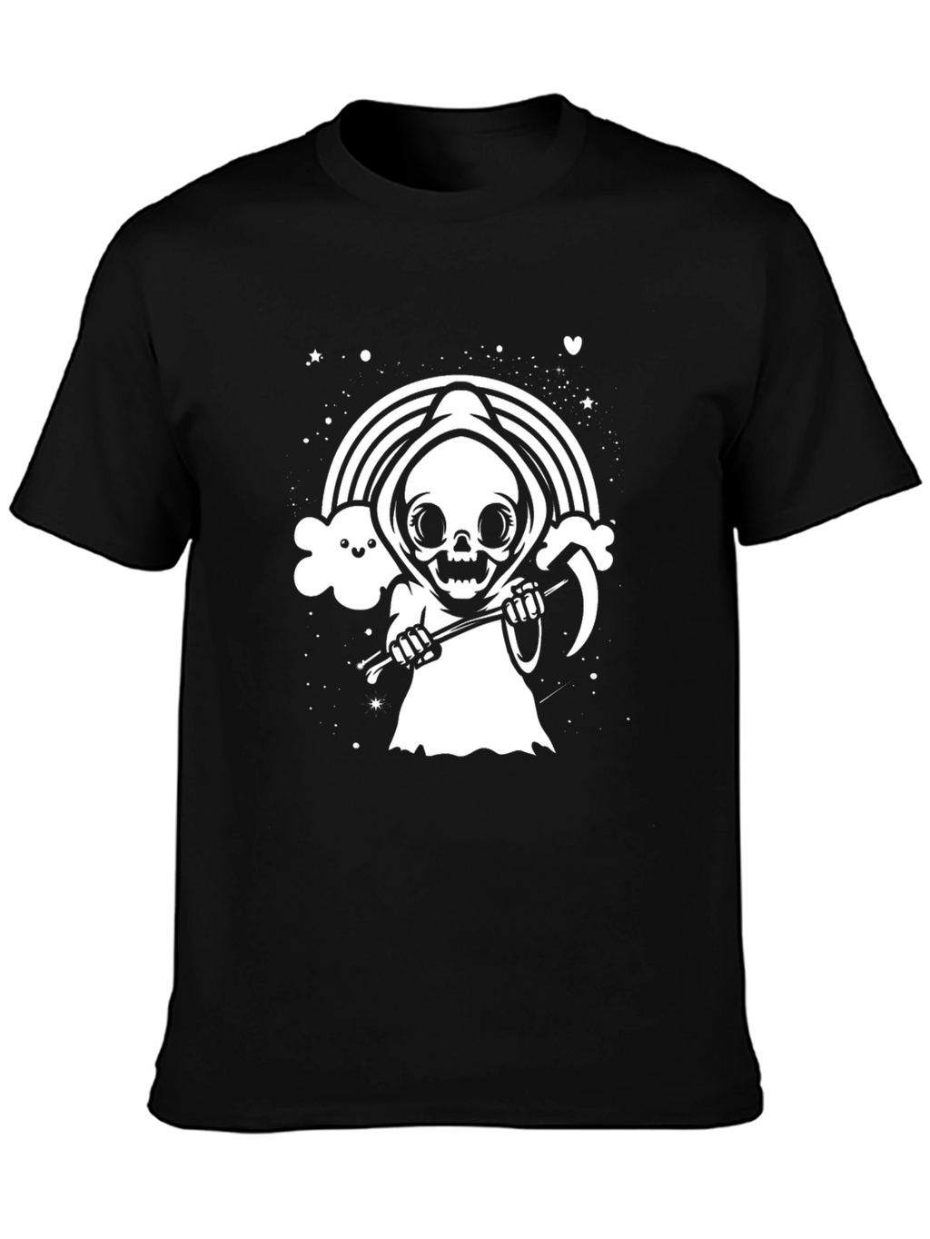 Grim Reaper Rainbow T-Shirt - Cute Death Tee