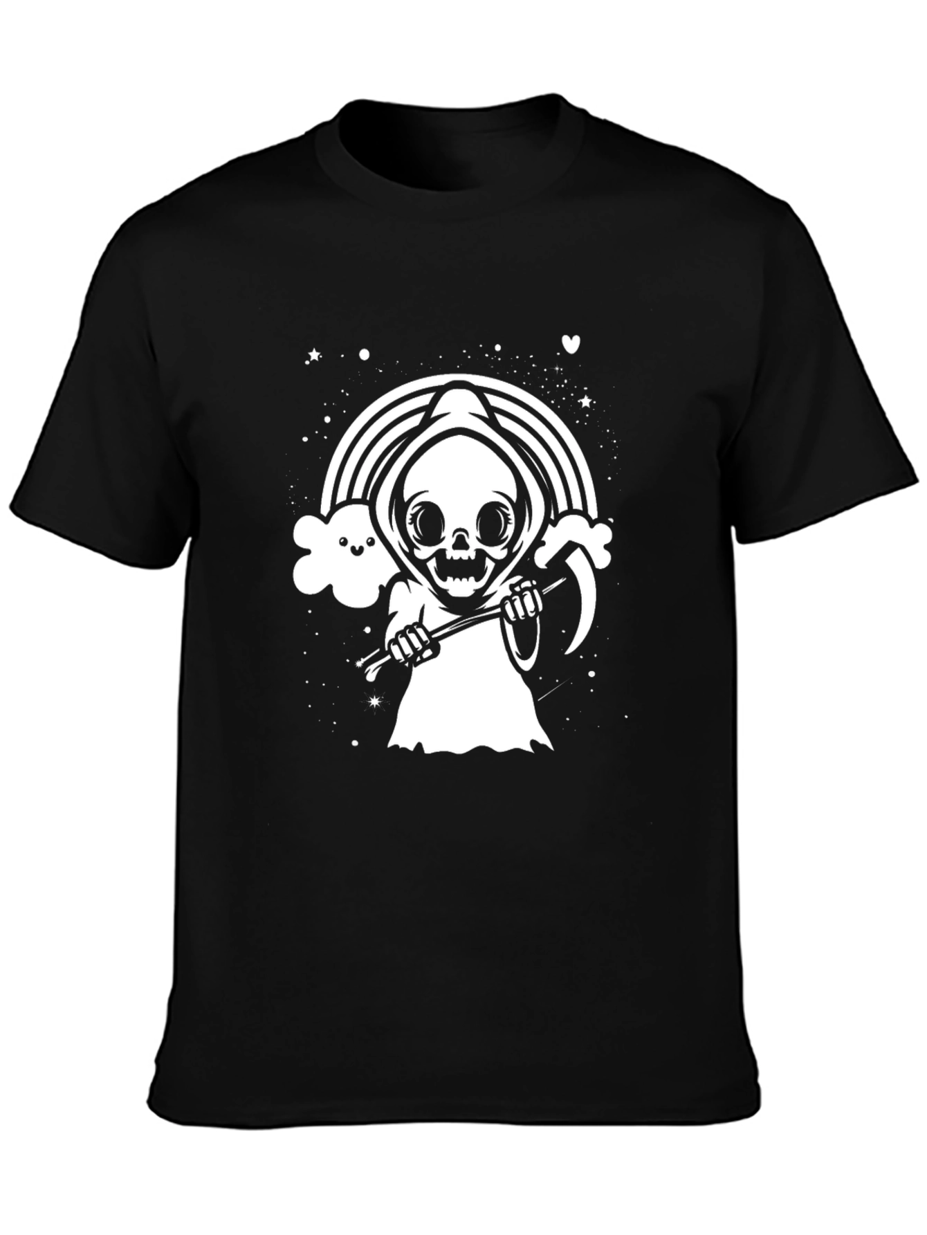 Grim Reaper Rainbow T-Shirt - Cute Death Tee