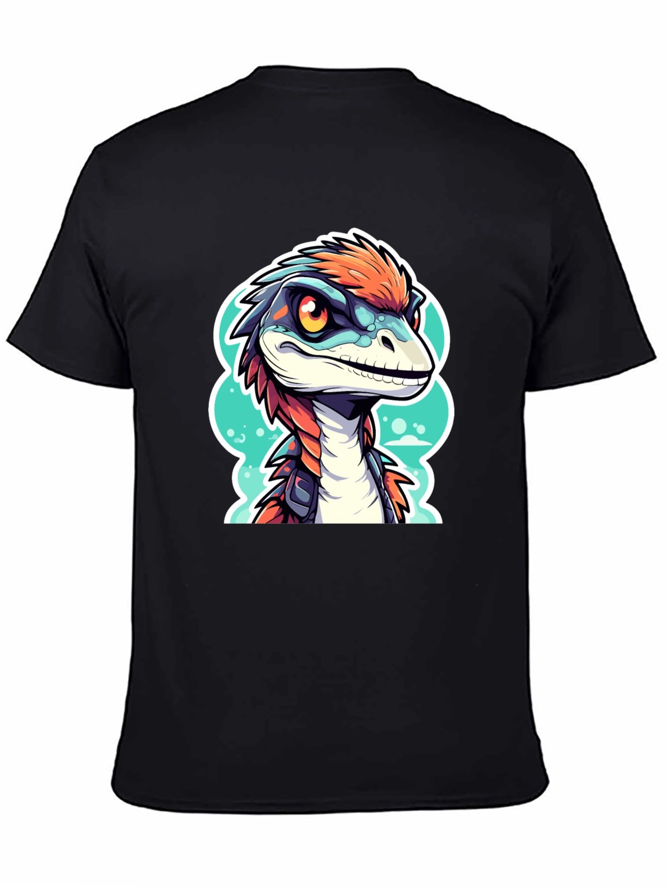 Dino Raptor Graphic Tee - Cool Cartoon Animal Shirt