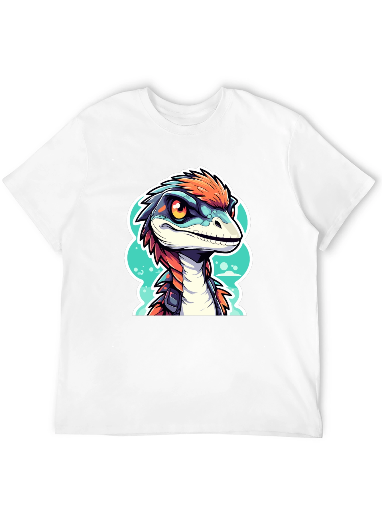Dino Raptor Graphic Tee - Cool Cartoon Animal Shirt