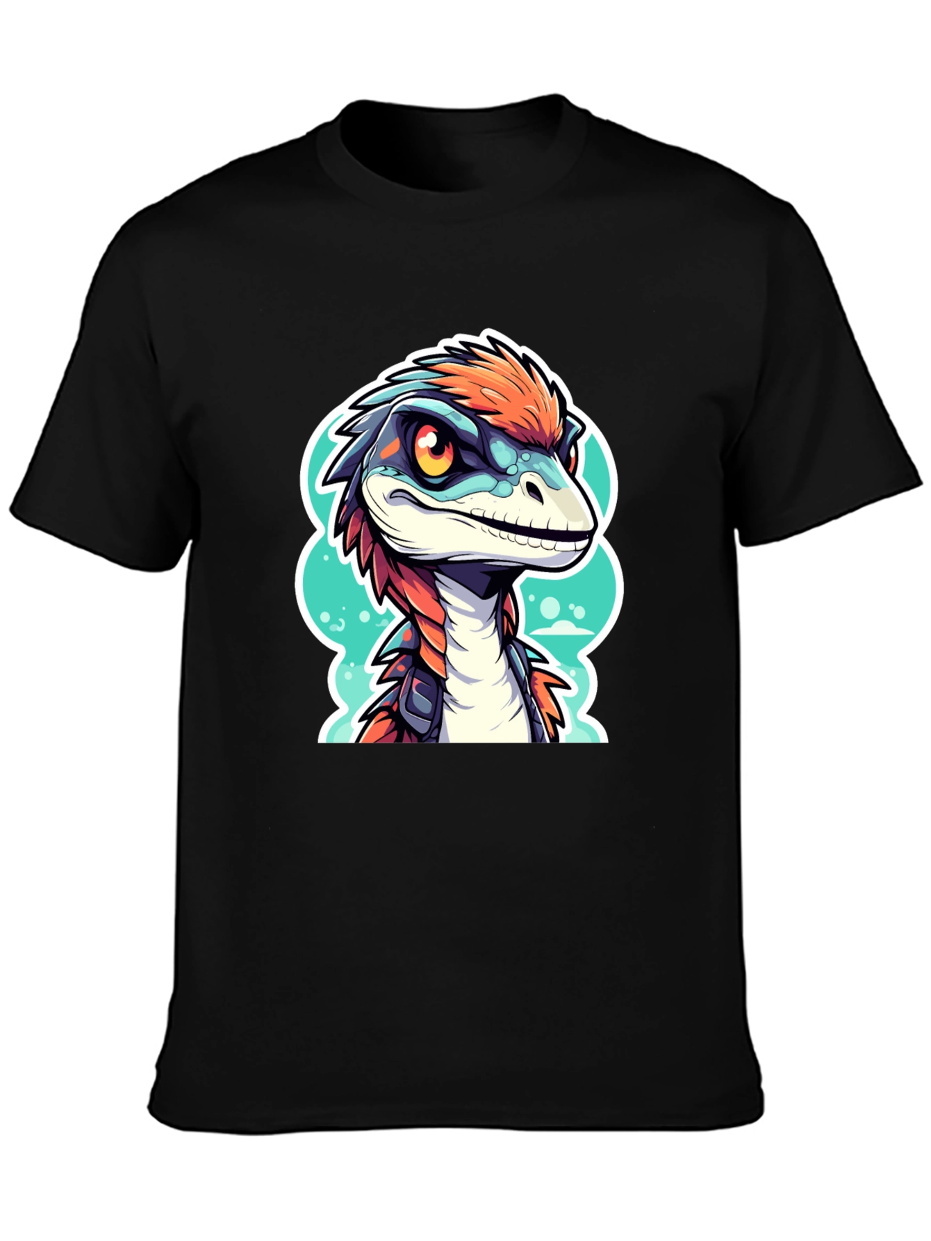 Dino Raptor Graphic Tee - Cool Cartoon Animal Shirt