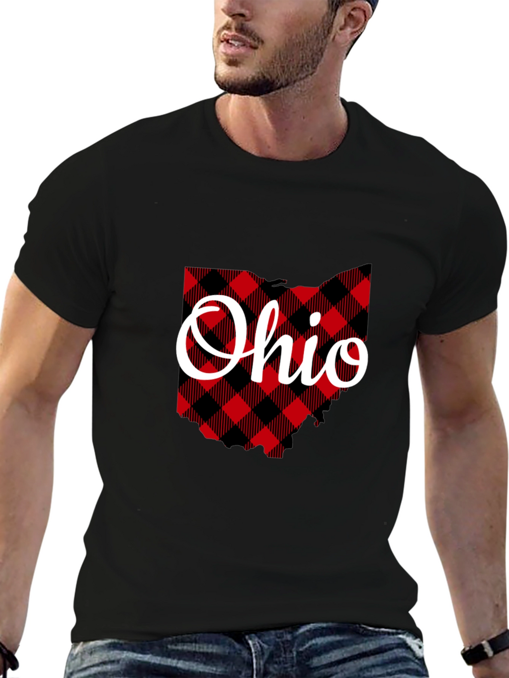 Ohio State Plaid Graphic T-Shirt