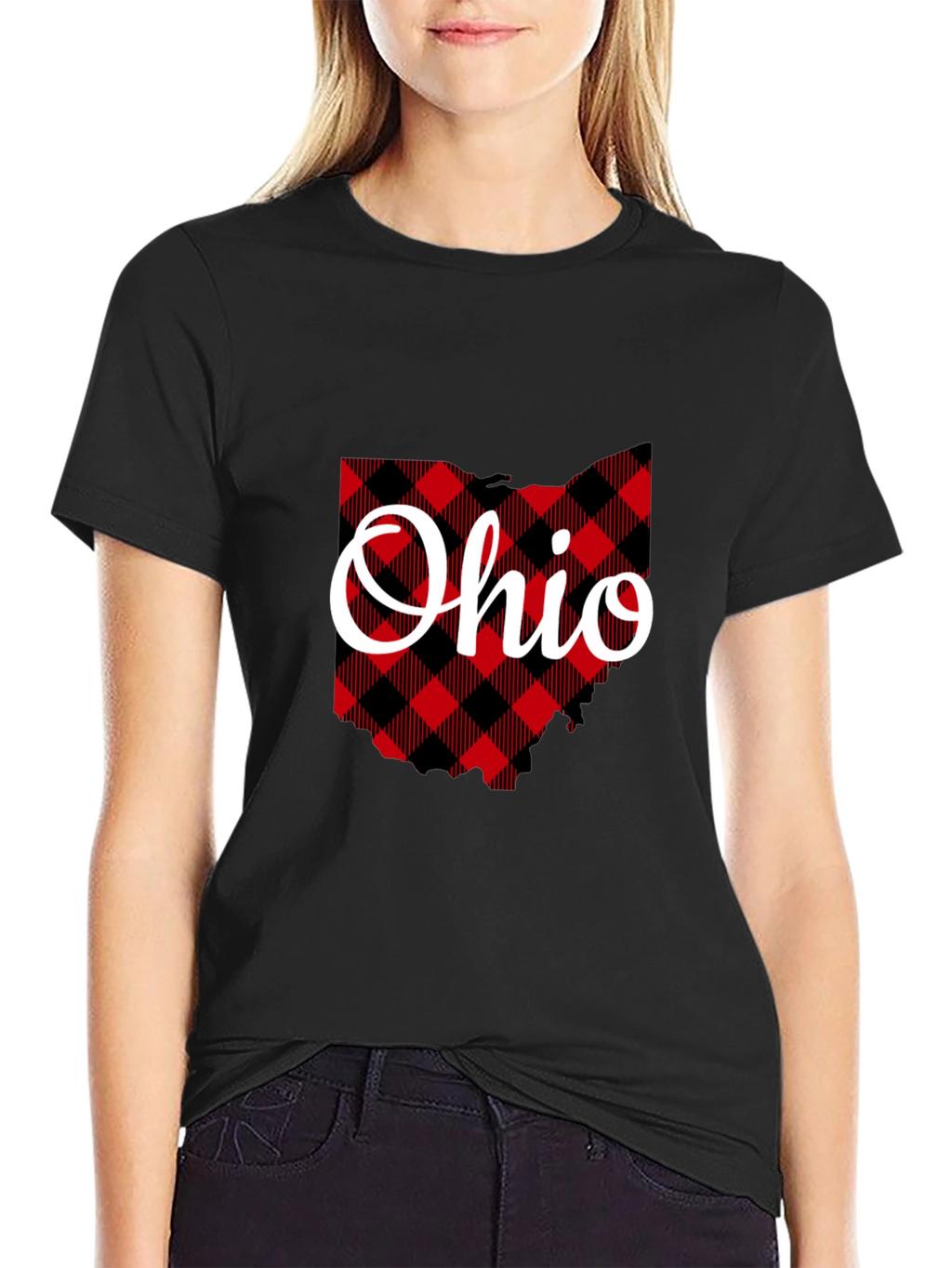 Ohio State Plaid Graphic T-Shirt