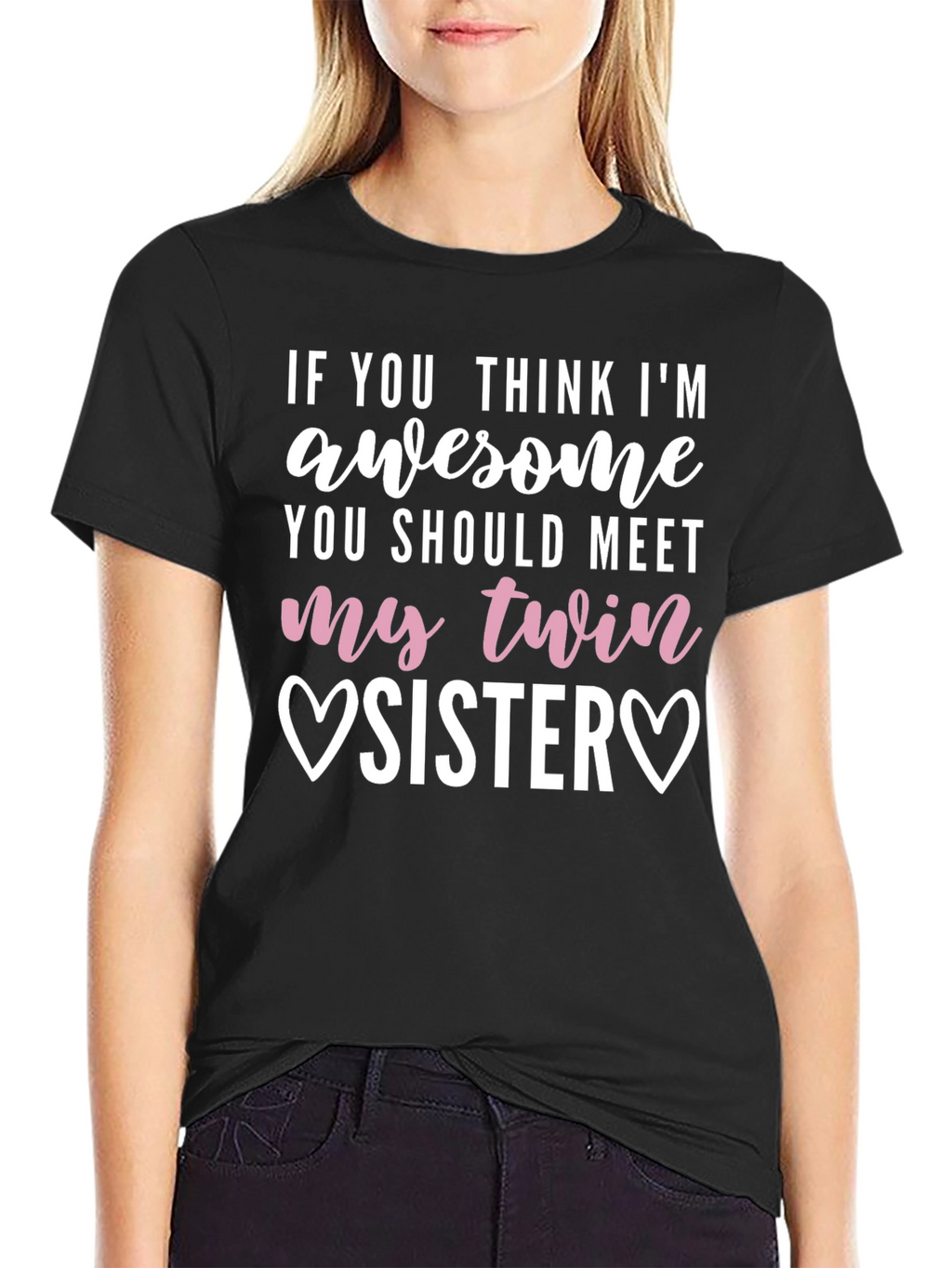 Awesome Twin Sister T-Shirt - Funny Sibling Gift