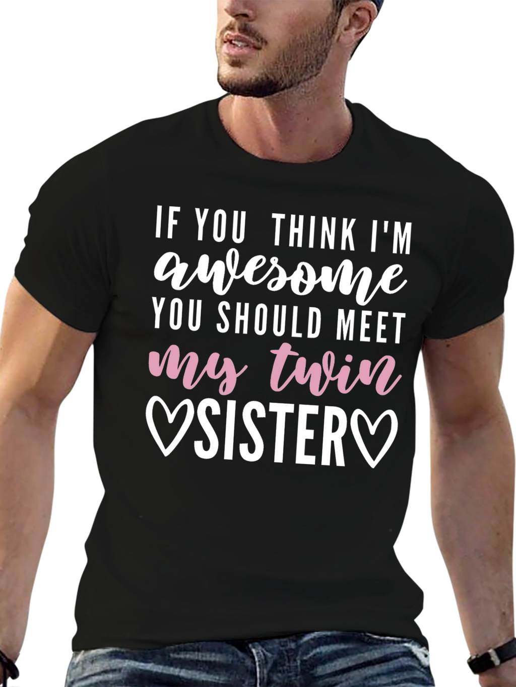 Awesome Twin Sister T-Shirt - Funny Sibling Gift