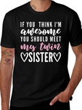 Awesome Twin Sister T-Shirt - Funny Sibling Gift
