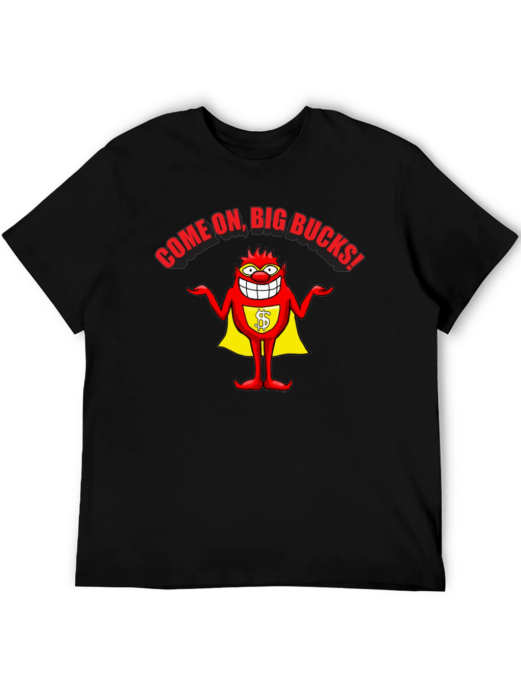 Big Bucks Graphic Tee - Black Cotton T-Shirt