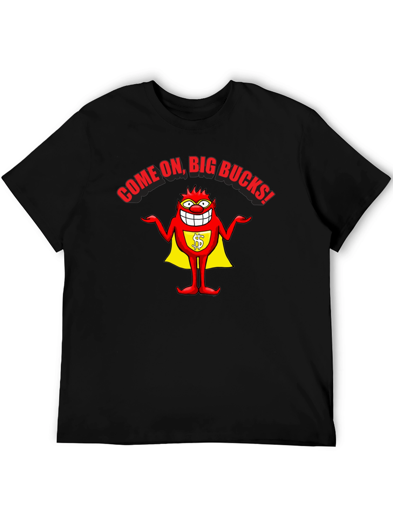 Big Bucks Graphic Tee - Black Cotton T-Shirt