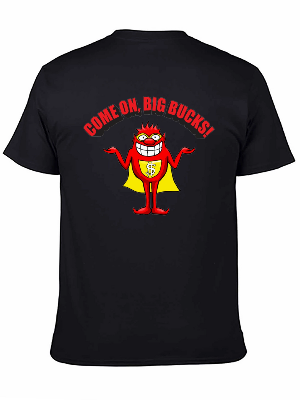 Big Bucks Graphic Tee - Black Cotton T-Shirt